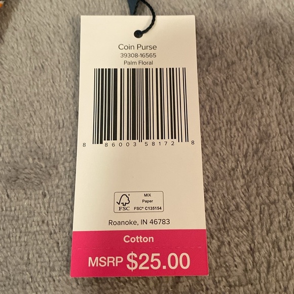 🩷VERA BRADLEY🩷Coin Purse in Palm Floral/NWT - Picture 3 of 6